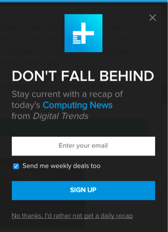 call to action examples for email newsletter signups digital trends