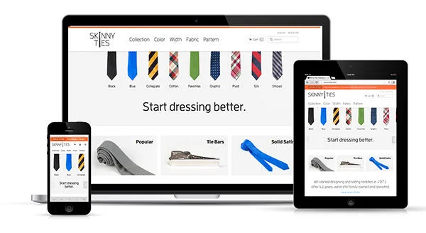 Increase sales online responsive design ecommerce example